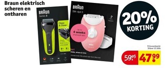 Kruidvat Braun elektrisch scheren en ontharen aanbieding