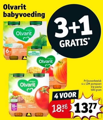 Kruidvat Olvarit babyvoeding aanbieding