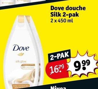Kruidvat Dove douche silk 2-pak aanbieding