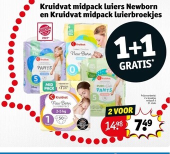 Kruidvat Kruidvat midpack luiers newborn en kruidvat midpack luierbroekjes aanbieding