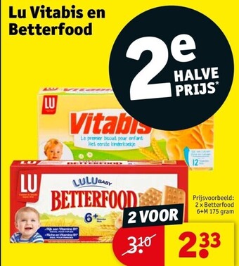 Kruidvat Lu vitabis en betterfood aanbieding