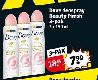Kruidvat Dove deospray beauty finish 3-pak aanbieding