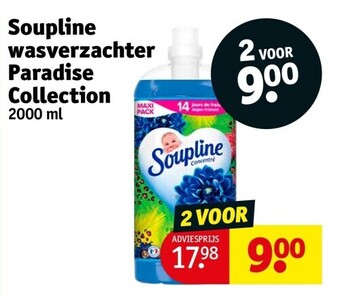Kruidvat Soupline wasverzachter paradise collection aanbieding