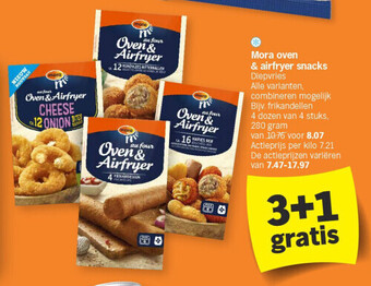 Albert Heijn Mora oven & airfryer snacks aanbieding