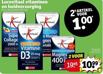 Kruidvat Lucovitaal vitaminen en huidverzorging aanbieding