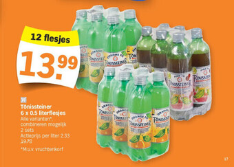 Tönissteiner 6 x 0.5 literflesjes
