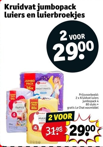 Kruidvat Kruidvat jumbopack luiers en luierbroekjes aanbieding