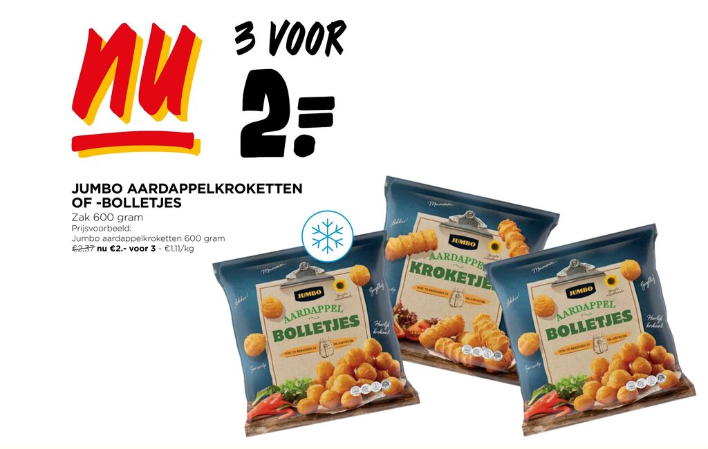AARDAPPELKROKETTEN OFBOLLETJES promotie bij Jumbo