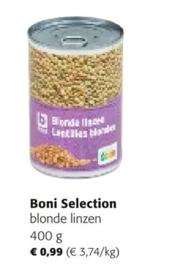 Colruyt Boni Selection blonde linzen 400 g aanbieding