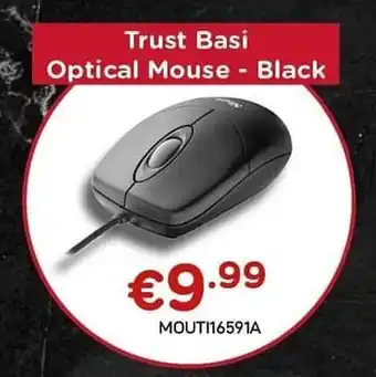 CompuDeals Trust basi optical mouse - black aanbieding