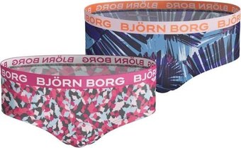 Bol.com Bjorn borg sportonderbroek casual - 2p hipster bb arrows & bb summer palm - roze - vrouwen - 170 aanbieding
