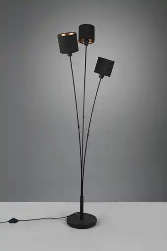 Trio tommy - vloerlamp - zwart