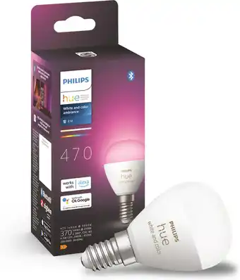 Bol.com Philips hue kogellamp - wit en gekleurd licht - 1-pack - e14 aanbieding