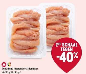 Delhaize Extra fijne kippenborstfiletlapjes aanbieding