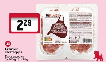 Delhaize Gerookte spekreepjes aanbieding