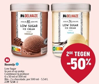 Delhaize Roomijs aanbieding