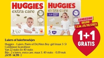 Delhaize Luiers of luierbroekjes aanbieding