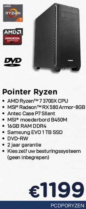 CompuDeals Pointer systems pointer ryzen aanbieding