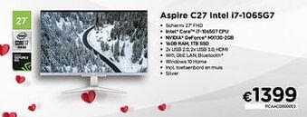 Acer aspire c27 intel i7-1065g7