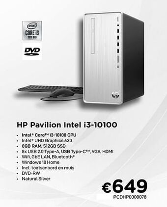 Hp pavilion intel i3-10100