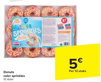 Donuts color sprinkles 12 stuks