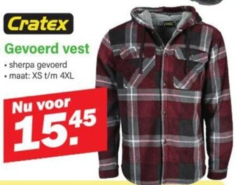 Van Cranenbroek Cratex Gevoerd vest aanbieding