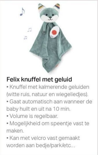 Multi bazar Felix knuffel met geluid aanbieding