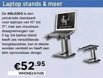 CompuDeals Newstar nieuw laptop stands nsls200 aanbieding
