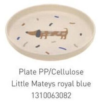 Multi bazar Plate PP/Cellulose Little Mateys royal blue 1310063082 aanbieding