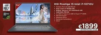Msi prestige 15 intel i7-10710u