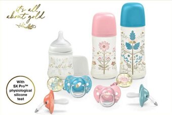 Multi bazar it's all about gold With SX Pro physiological silicone teat aanbieding