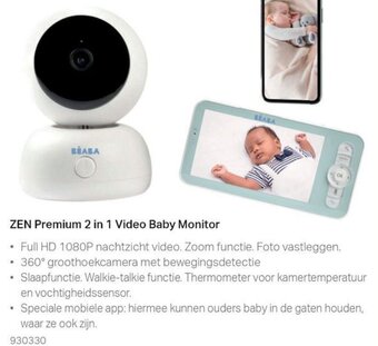 Multi bazar ZEN Premium 2 in 1 Video Baby Monitor aanbieding