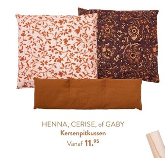 Casa Henna, cerise, of gaby kersenpitkussen aanbieding