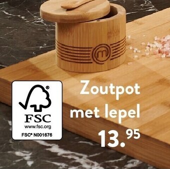 Zoutpot met lepel