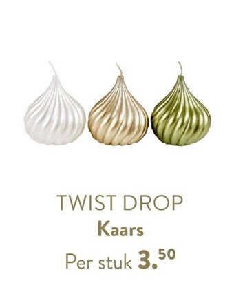 Casa Twist drop kaars aanbieding