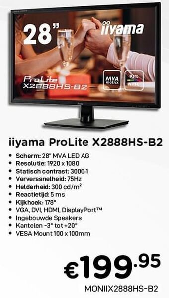 CompuDeals Iiyama prolite x2888hs-b2 aanbieding