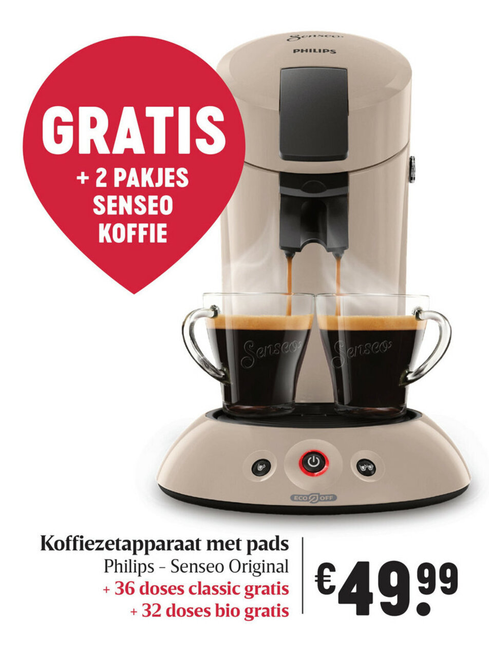 Koffiezetapparaat met pads promotie bij Delhaize