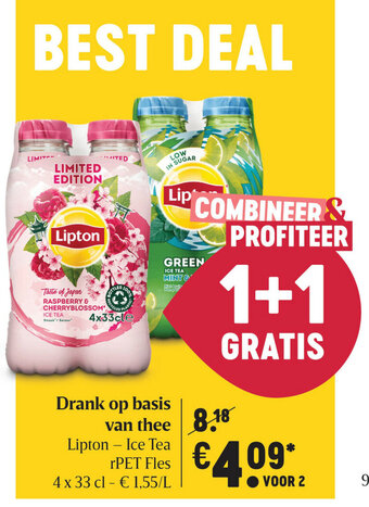 Delhaize Drank op basis van thee aanbieding