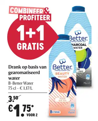 Delhaize Drank op basis van gearomatiseerd water aanbieding