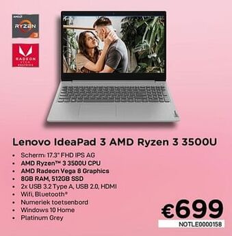 Lenovo ideapad 3 amd ryzen 3 3500u