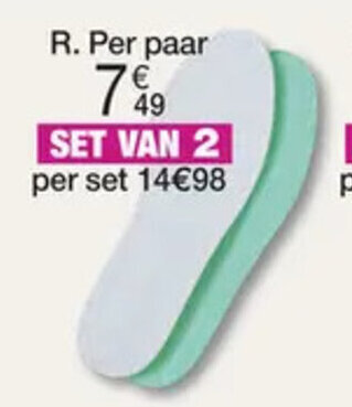 Damart SET VAN 2 PAAR ZOLEN MET VORMGEHEUGEN aanbieding