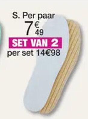 Damart SET VAN 2 PAAR ADEMENDE ZOLEN IN KATOEN aanbieding