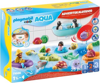 Playmobil 1.2.3 aqua adventskalender 2023 badplezier - 71086