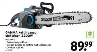 GAMMA Gamma kettingzaag elektrisch kz-2240 aanbieding