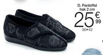Damart Pantoffel hak 2 cm aanbieding