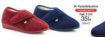 Damart PANTOFFELBOTTINE MET VELCRO-STRIP hak 3cm aanbieding