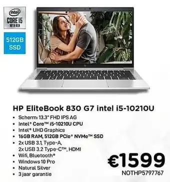 Hp elitebook 830 g7 intel i5-10210u
