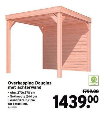 GAMMA Overkapping douglas met achterwand aanbieding