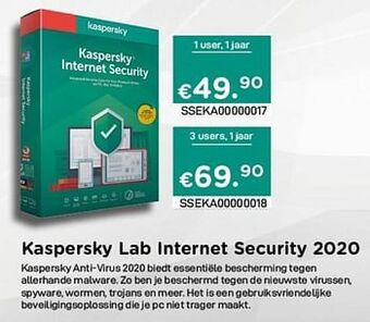 CompuDeals Kaspersky lab internet security 2020 aanbieding