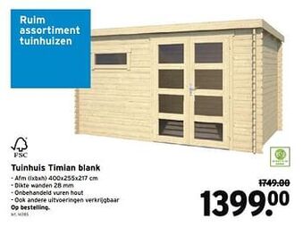 GAMMA Tuinhuis timian blank aanbieding